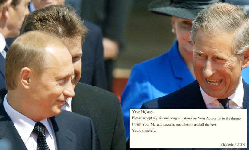 Tổng thống Nga Vladimir Putin gửi điện chúc mừng Vua Charles III. Ảnh: Daily Mail