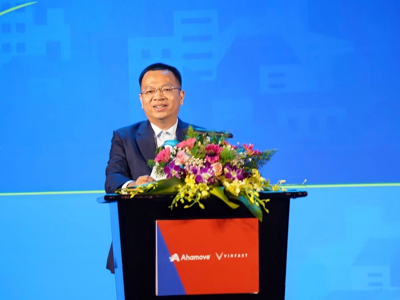 Ông Phạm Hữu Ngôn - Tổng giám đốc Ahamove phát biểu tại sự kiện